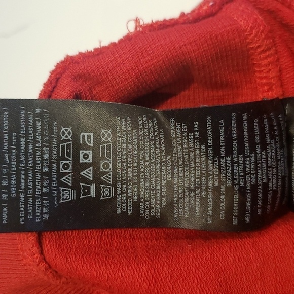 Guess Sweat Shirt Crew Neck Red Diamond Logo ? Embroidered Men Size L CA20 - Picture 9 of 13